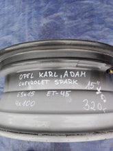 Load image into Gallery viewer, 1x Alufelge 15 Zoll 6.0" 4x100 45ET 95392967 Mg Adam Karl Rim Wheel FEL1860671524ll