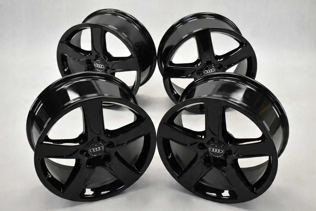 4x Alufelge 18 Zoll 8.0" 5x112 41ET Glanz Schwarz 4G9601025E Audi C7 A4 B9