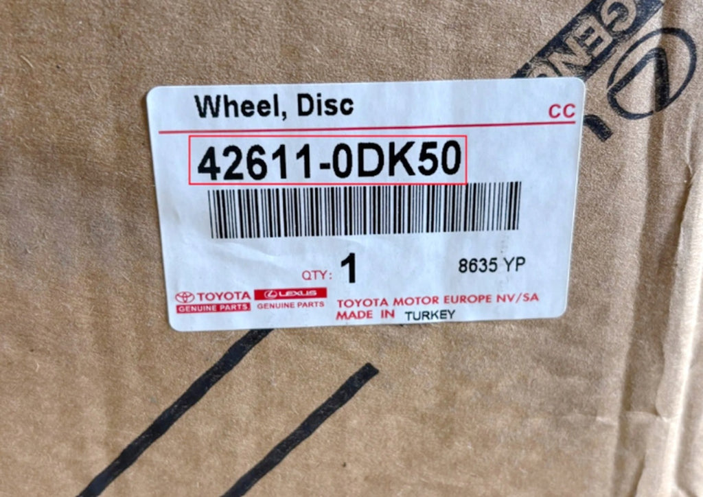 1x Alufelge 16 Zoll 6.5" 5x114.3 45ET Glanz Silber 426110DK50 Toyota Yaris Cross FEL5010189840og
