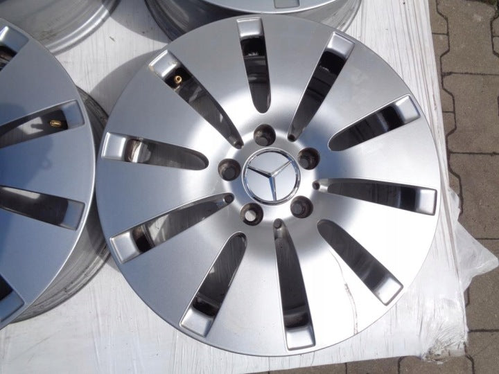4x Alufelge 16 Zoll 6.5" 5x112 38ET Glanz Silber A2054010100 Mercedes-Benz W205 FEL3842139038cw