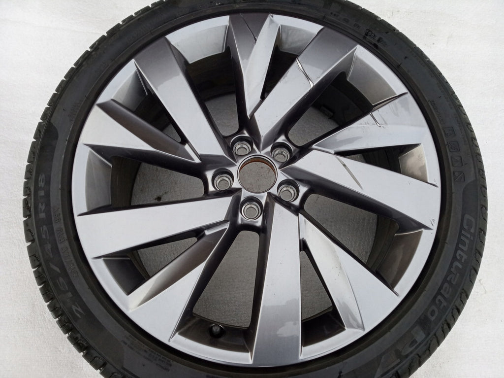 1x Alufelge 18 Zoll 7.0" 5x112 Glanz 2GM601025L VW T-Cross Rim Wheel FEL6631662461vu