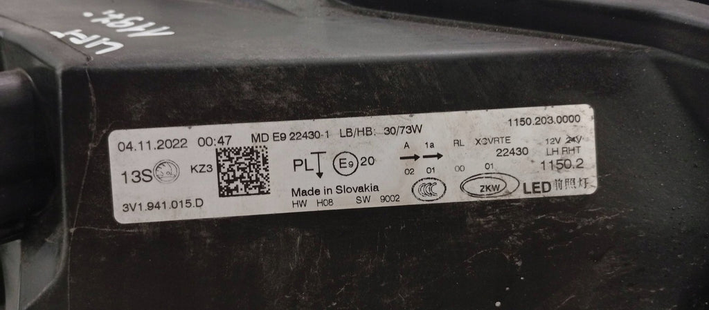 Frontscheinwerfer Skoda Superb III 3V1941015D LED Links Scheinwerfer Headlight