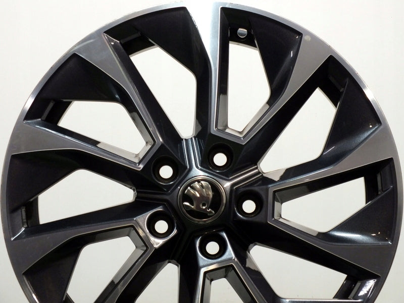 1x Alufelge 17 Zoll 7.0" 5x112 45ET Glanz Graphit 57A601025AB Mg Karoq Rim Wheel FEL8871195323kz