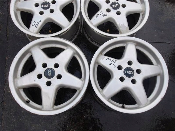 4x Alufelge 16 Zoll 7.5" 5x112 35ET Glanz Silber Audi A4 B5 Rim Wheel FEL5578453791by