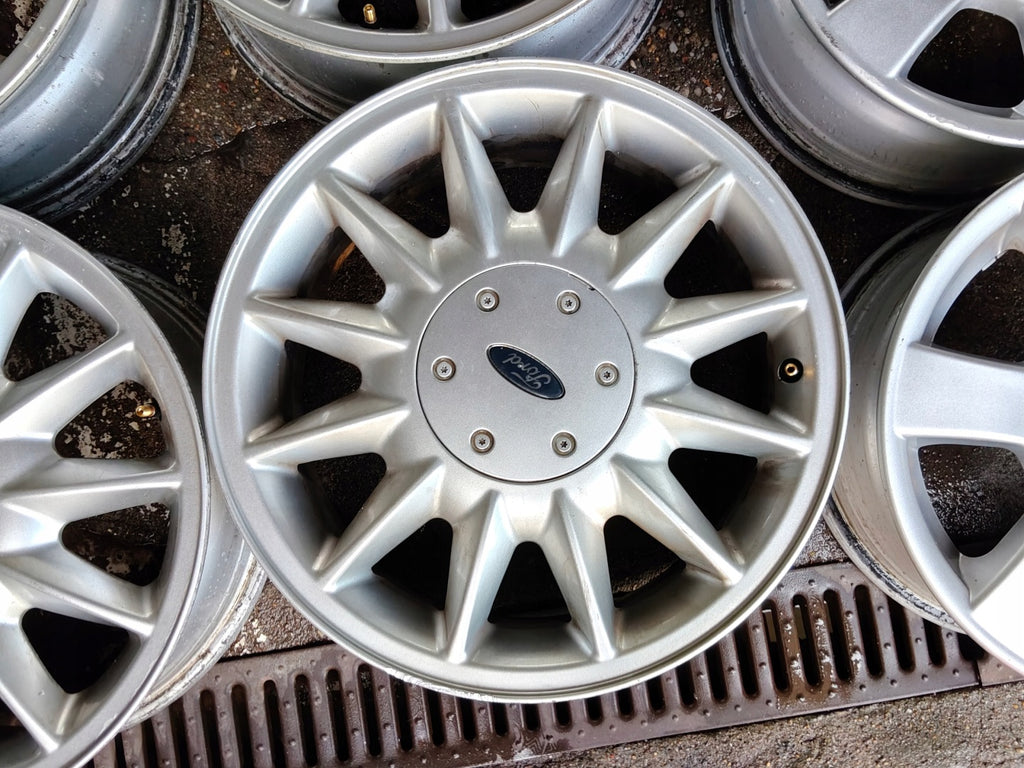 4x Alufelge 16 Zoll 6.0" 4x108 49 5ET Glanz Silber Ford I Rim Wheel FEL9297206482kz