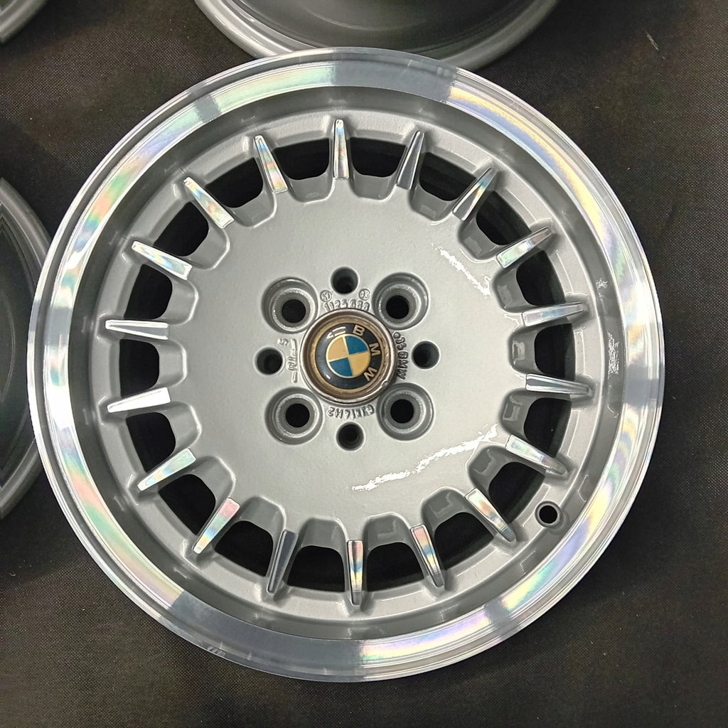4x Alufelge 14 Zoll 6.0" 4x100 35ET Glanz Silber 1125688 BMW 3 E30 Rim Wheel FEL3737469251jo