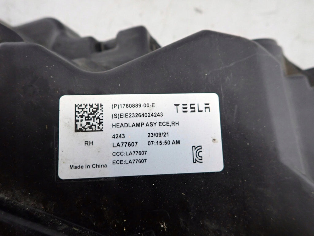 Frontscheinwerfer Tesla 3 1760889-00-E Full LED Rechts Scheinwerfer Headlight