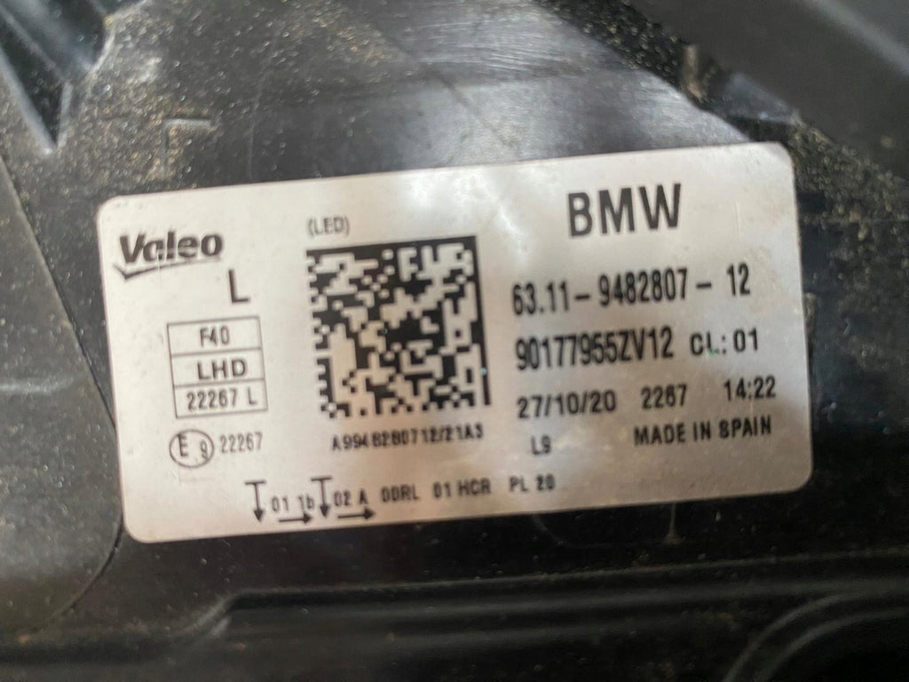 Frontscheinwerfer BMW 1 F40 6311-9482807-12 LED Links Scheinwerfer Headlight SCH7128282602yw