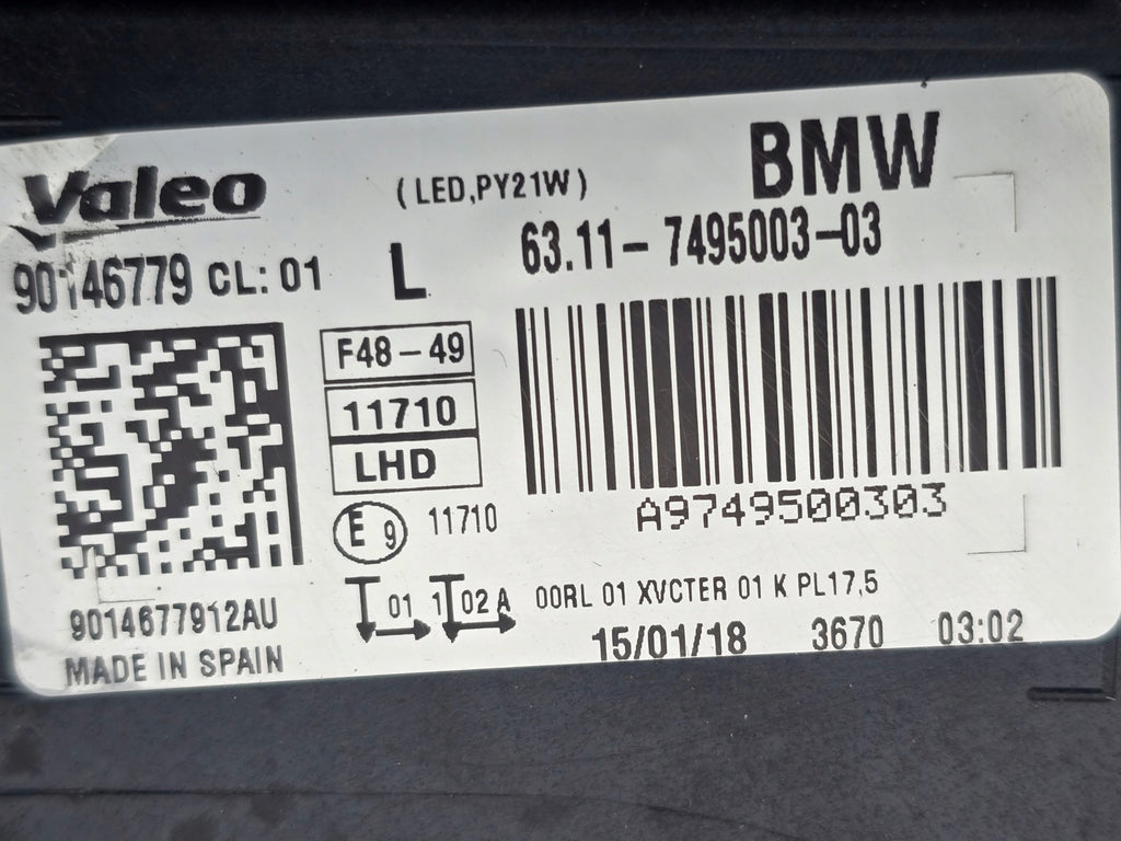 Frontscheinwerfer BMW X1 F48 7495003-03 Links Scheinwerfer Headlight SCH4070812988ls