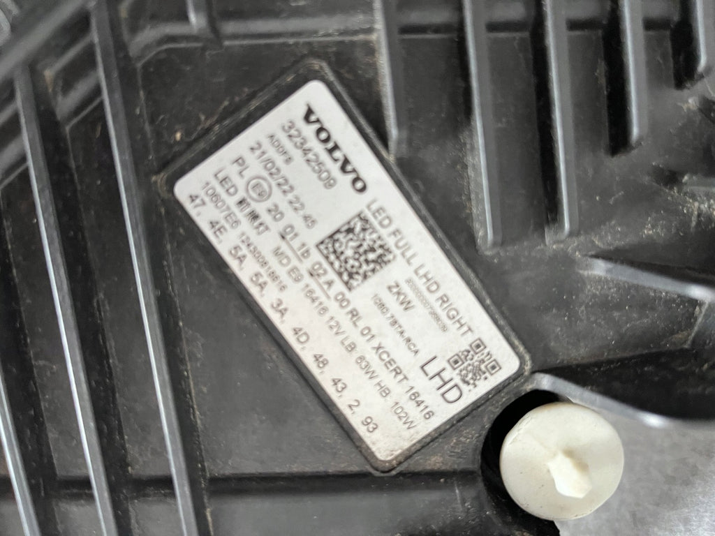 Frontscheinwerfer Volvo Xc60 II 32342509 Full LED Rechts Scheinwerfer Headlight SCH5243772827bh