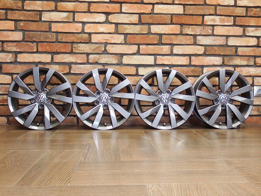 4x Alufelge 16 Zoll 6.5" 5x112 41ET Glanz Grau VW Passat Rim Wheel FEL2341384431gd