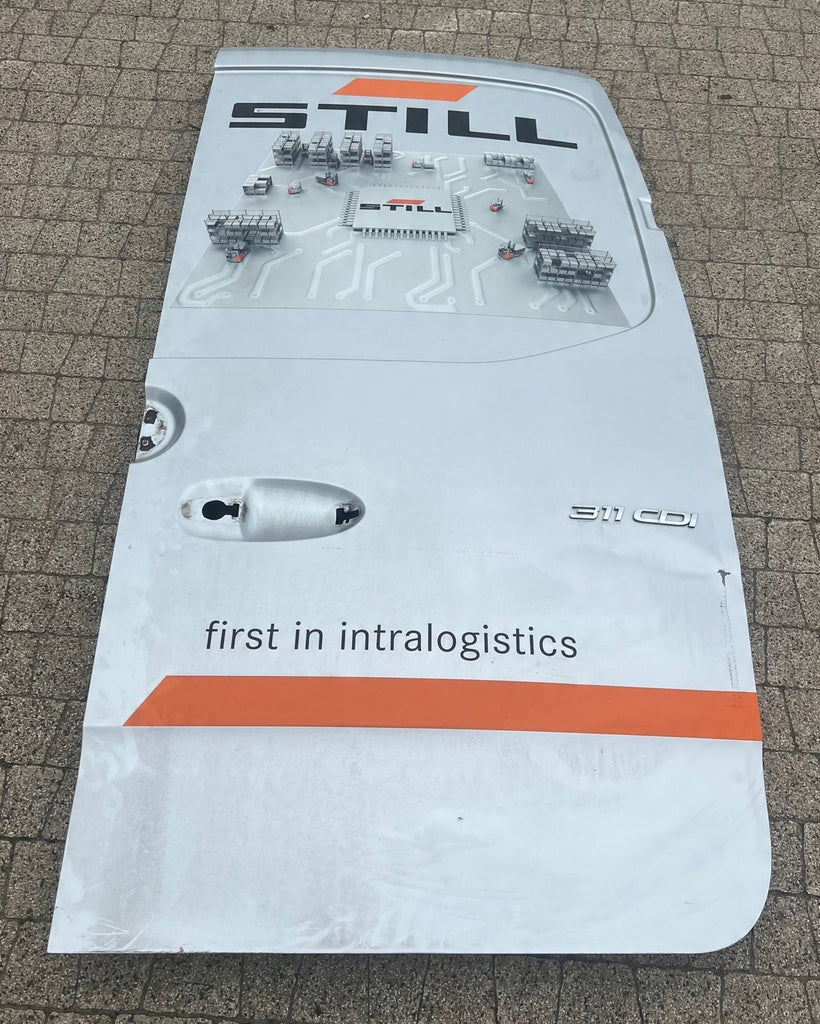 Tür Mercedes-Benz Sprinter A9077421700 Hinten Rechts Silber Door Porta Porte