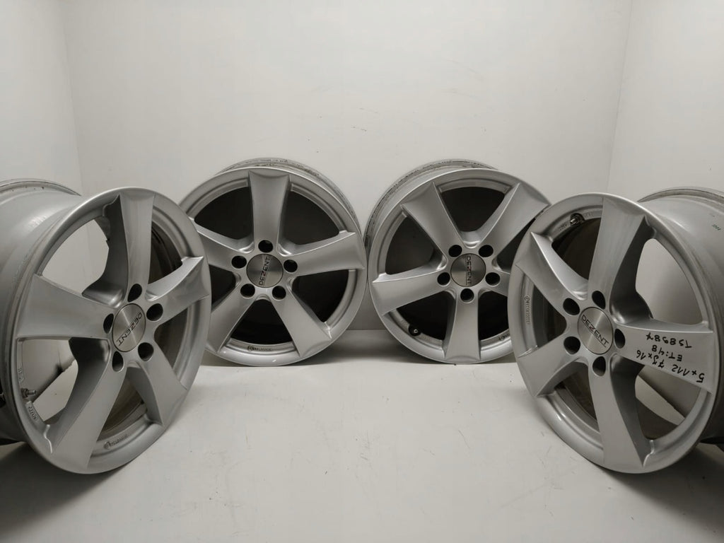 4x Alufelge 16 Zoll 7.0" 5x112 48ET Glanz Silber TS8987 Skoda I Rim Wheel FEL6532415419gz
