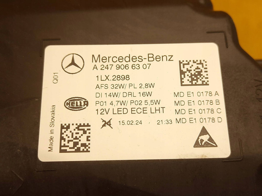 Frontscheinwerfer Mercedes-Benz W247 A2479066307 Links Scheinwerfer Headlight SCH3729822749bg