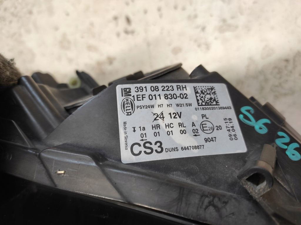 Frontscheinwerfer Opel Corsa E 39108223 Rechts Scheinwerfer Headlight SCH3881942423ja