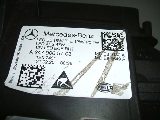 Frontscheinwerfer Mercedes-Benz W247 A2479065703 LED Rechts oder Links