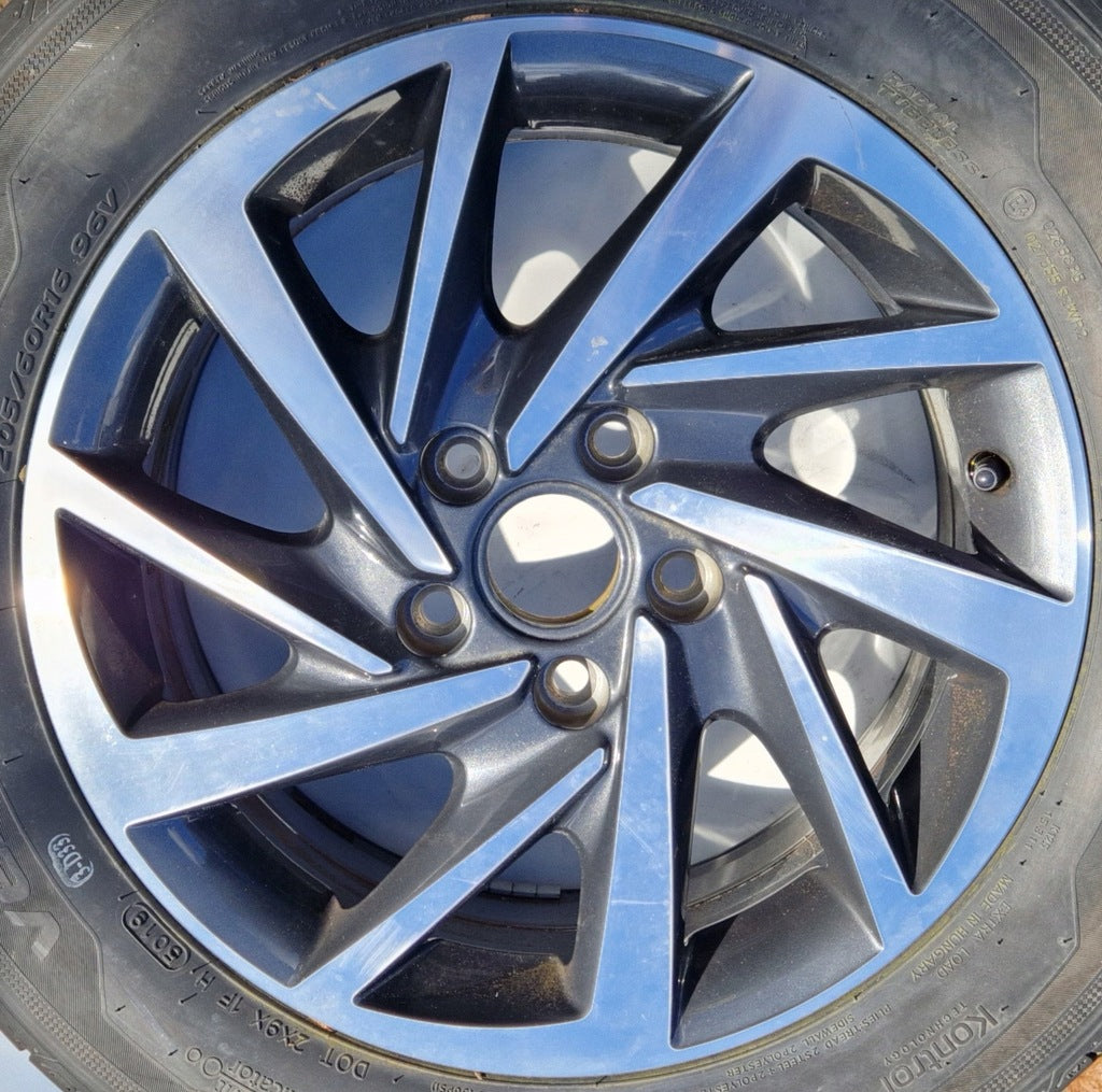 1x Alufelge 16 Zoll 6.5" 5x112 48ET Glanz Schwarz 5TA601025L Mg Touran Rim Wheel FEL2387229809qm