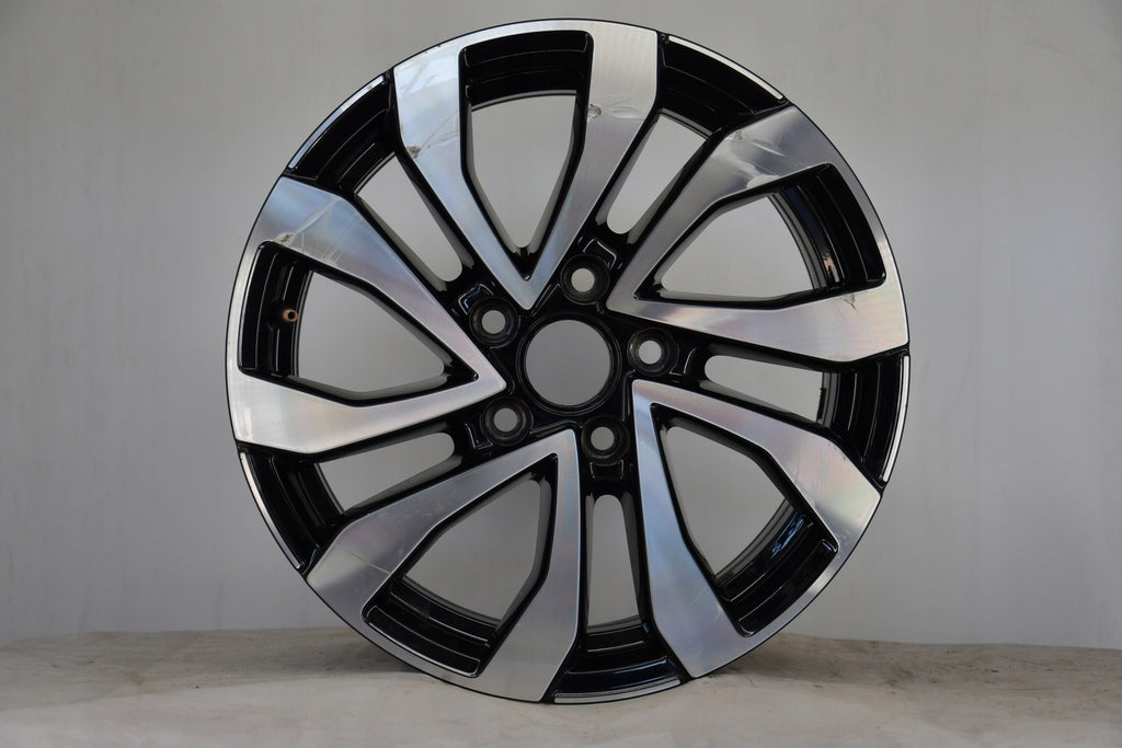 1x Alufelge 16 Zoll 7.0" 5x112 48ET Glanz Schwarz 5H0601025AC VW Golf Viii