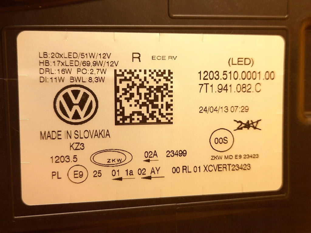 Frontscheinwerfer VW Multivan T7 7T1941082C LED Rechts Scheinwerfer Headlight SCH3707296480rm