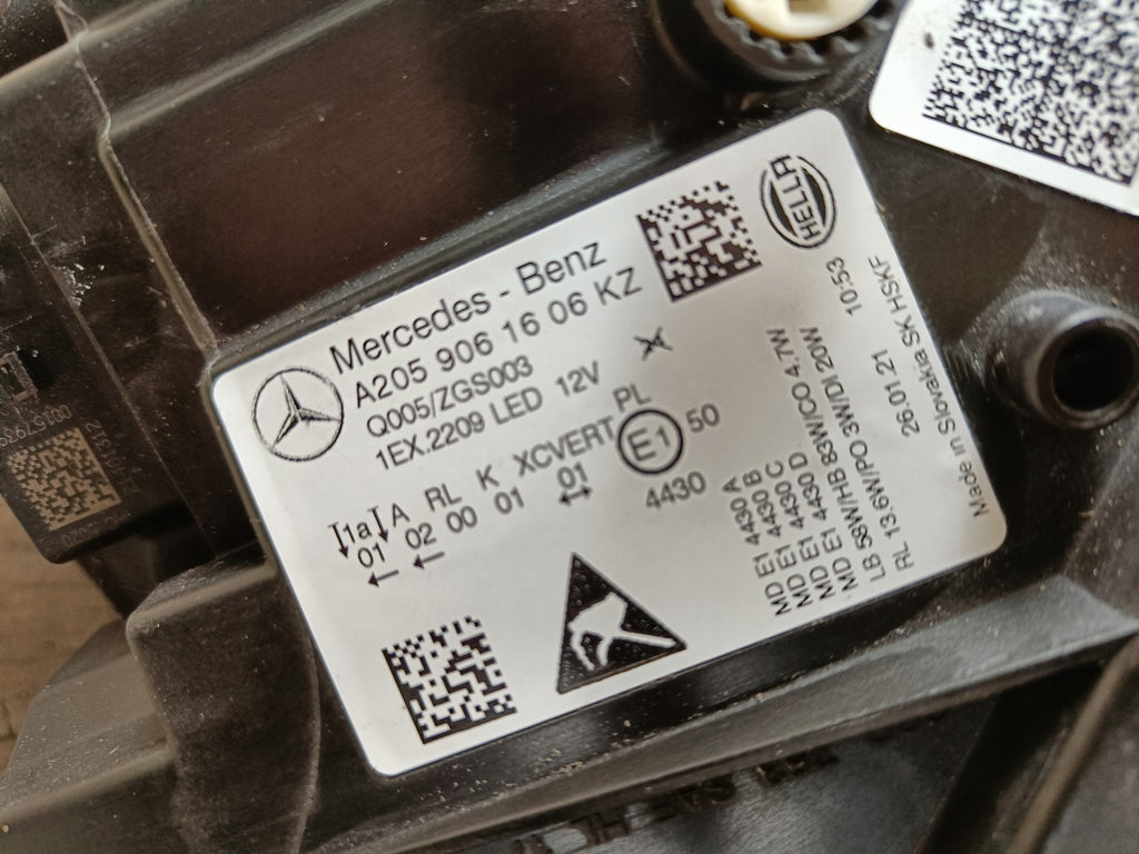 Frontscheinwerfer Mercedes-Benz W205 A2059061606KZ Rechts Scheinwerfer Headlight SCH6493915414wu