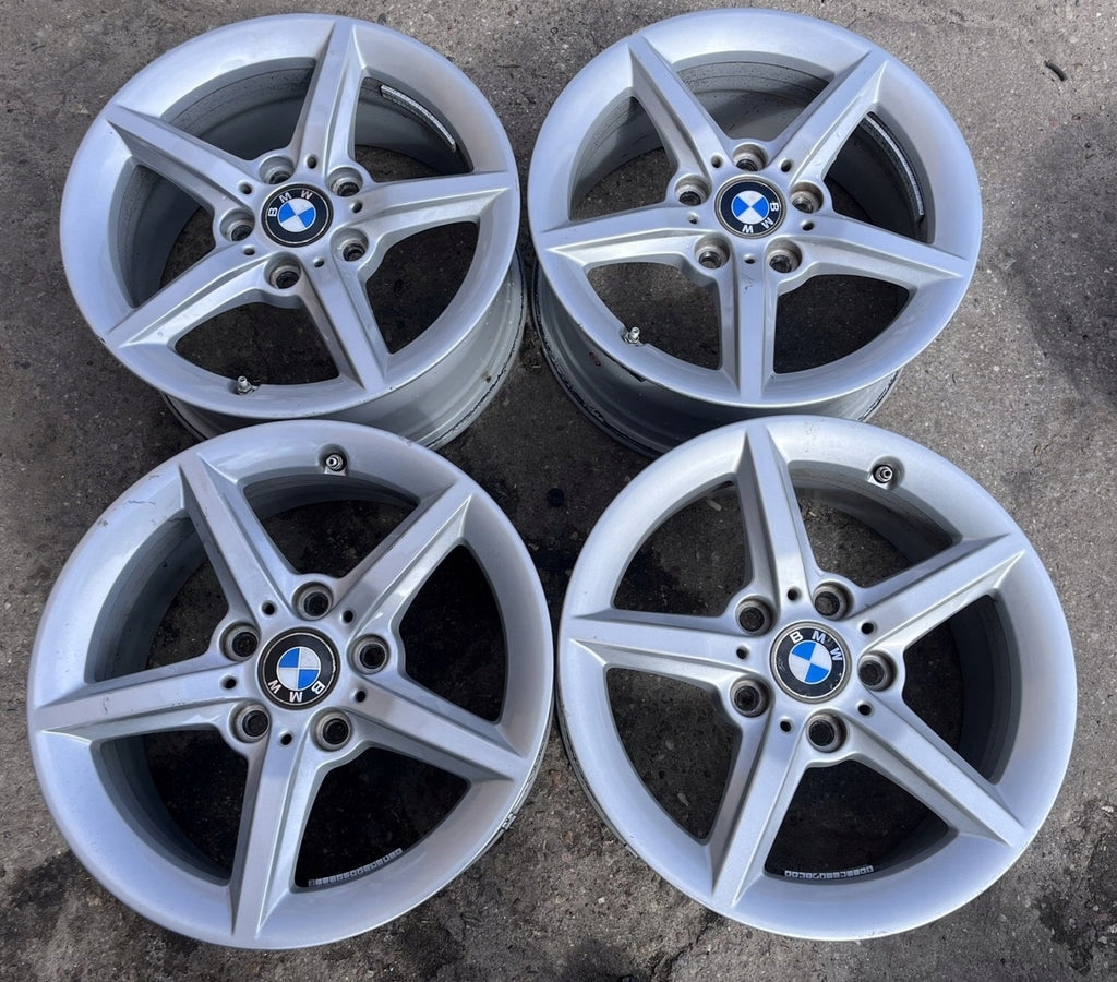 4x Alufelge 16 Zoll 7.0" 5x120 40ET Glanz Silber 6866302 BMW F30 E90 Rim Wheel FEL1111385148pr