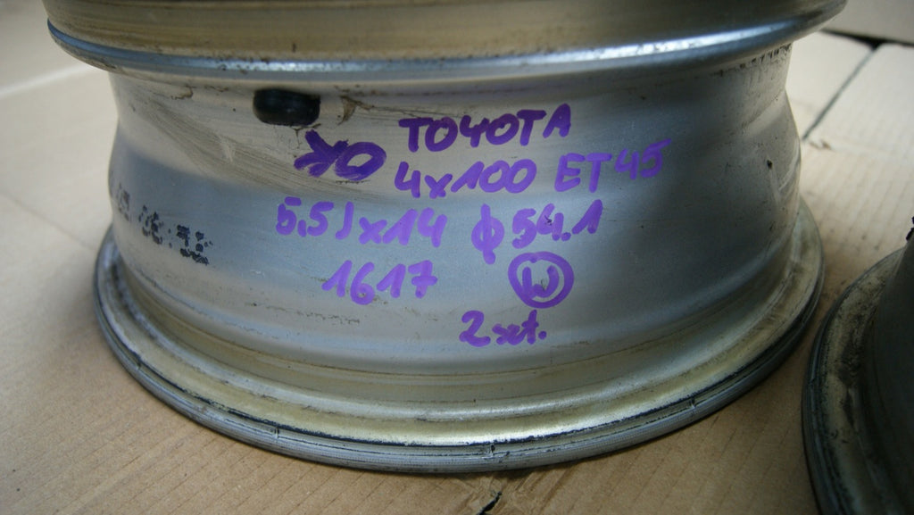 1x Alufelge 14 Zoll 5.5" 4x100 Toyota I X Rim Wheel FEL1631174944rf