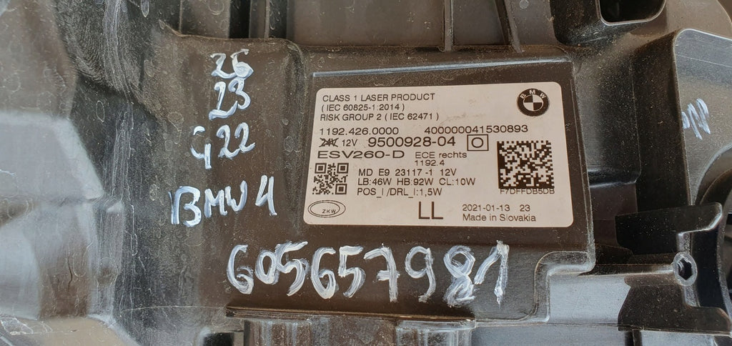 Frontscheinwerfer BMW 4 G22 G23 G26 9500928 Rechts Scheinwerfer Headlight SCH1424267922aw