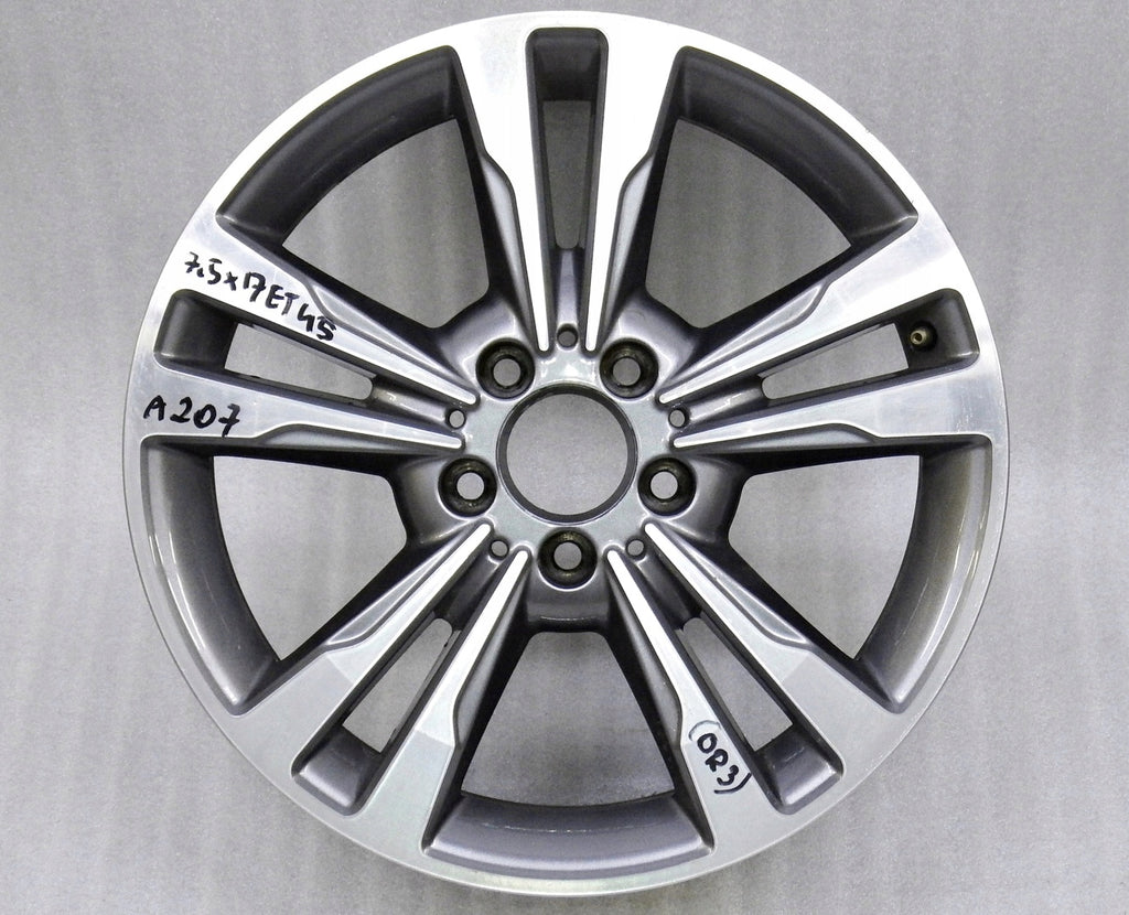 1x Alufelge 17 Zoll 7.5" 5x112 45ET Glanz Grau A2074010600 Mercedes-Benz A207 Mg