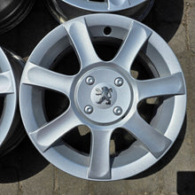 Laden Sie das Bild in den Galerie-Viewer, 4x Alufelge 15 Zoll 6.0" 4x108 27ET Glanz Silber 9649523180 Peugeot 1007 FEL6935525969nj