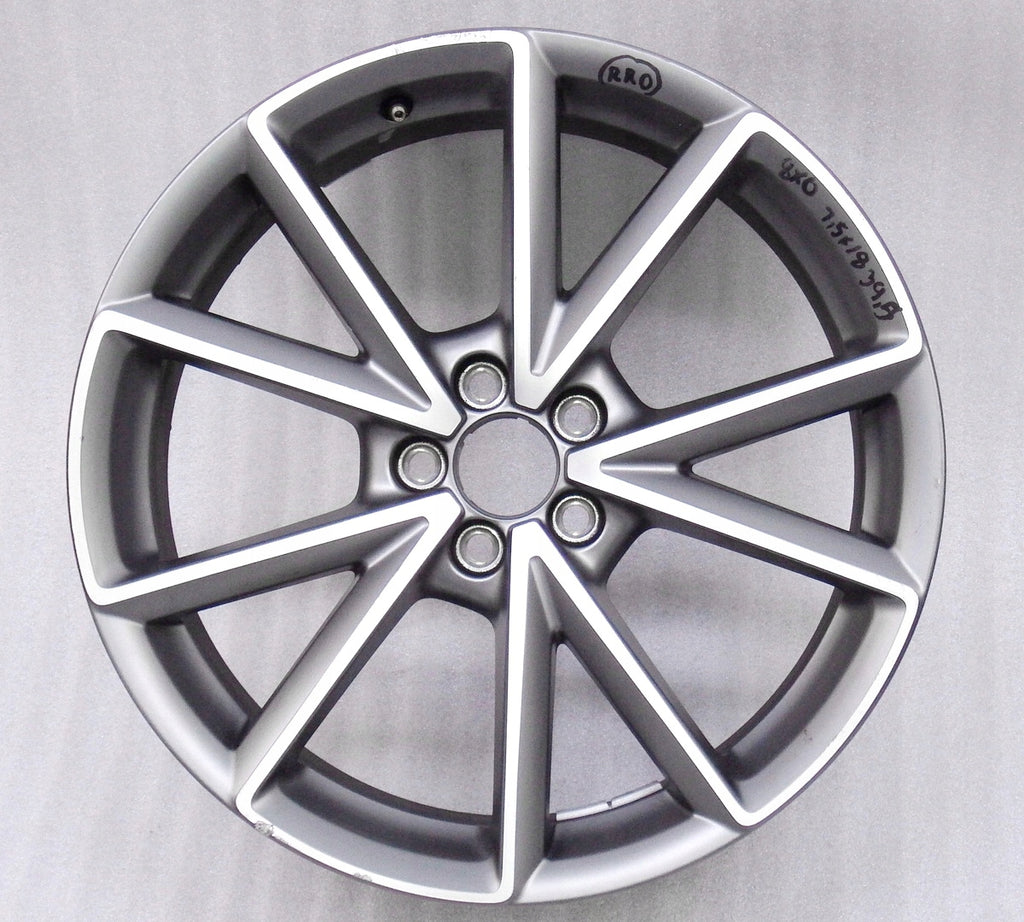 1x Alufelge 18 Zoll 7.5" 5x100 39ET Glanz Grau 8X0601025BP Audi A1 Mg Rim Wheel