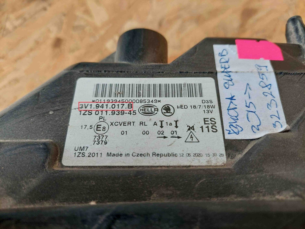 Frontscheinwerfer Skoda Superb I 3V1941017B Xenon Ein Stück (Rechts oder Links)