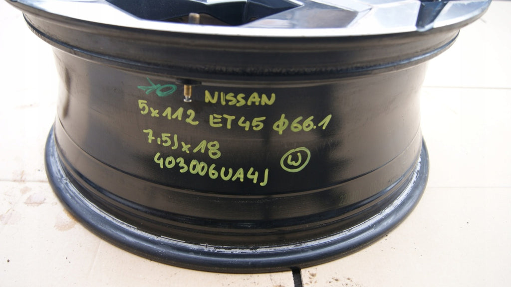 1x Alufelge 18 Zoll 7.5" 5x112 403006UA4J Nissan I 1 Rim Wheel FEL5260926546di