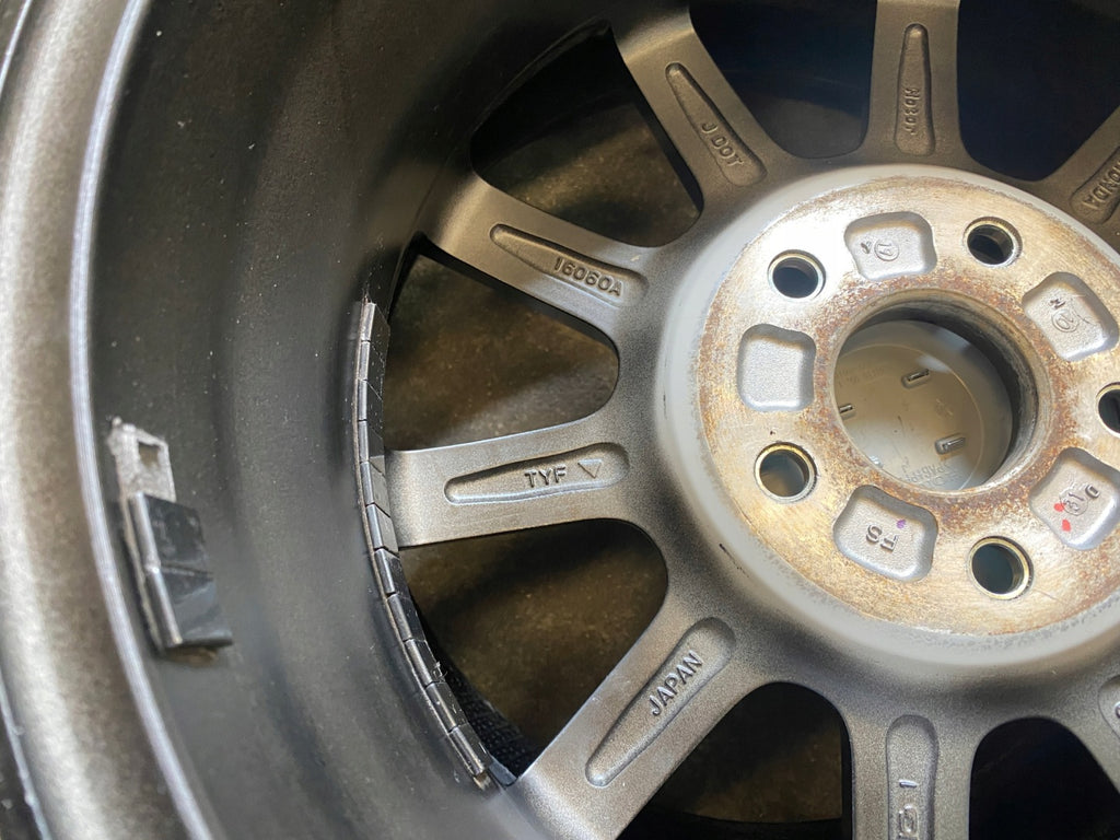 1x Alufelge 16 Zoll 6.0" 5x114.3 50ET Glanz Schwarz Honda Rim Wheel FEL3084066177gv