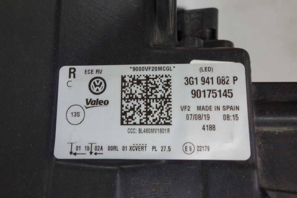 Frontscheinwerfer VW Passat B8 3G1941082P Full LED Rechts Scheinwerfer Headlight SCH7081866050jl