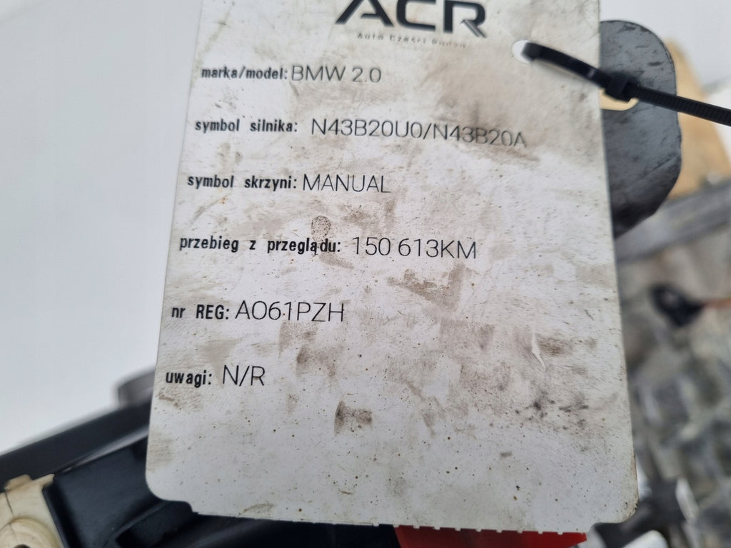 Motor BMW E91 E90 E92 N43B20A 2.0 163PS 120kW 150TKm 2004 Benzin Engine Komplett