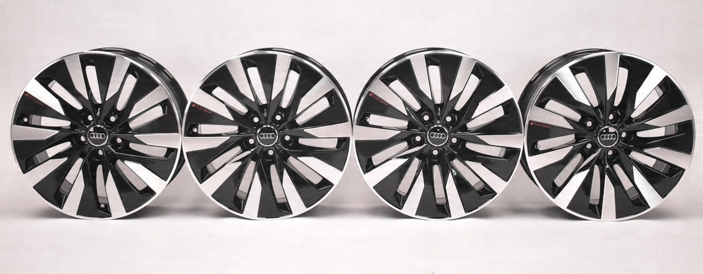 1x Alufelge 18 Zoll 8.0" 5x112 39ET Glanz Schwarz 4K0601025B Audi Rim Wheel