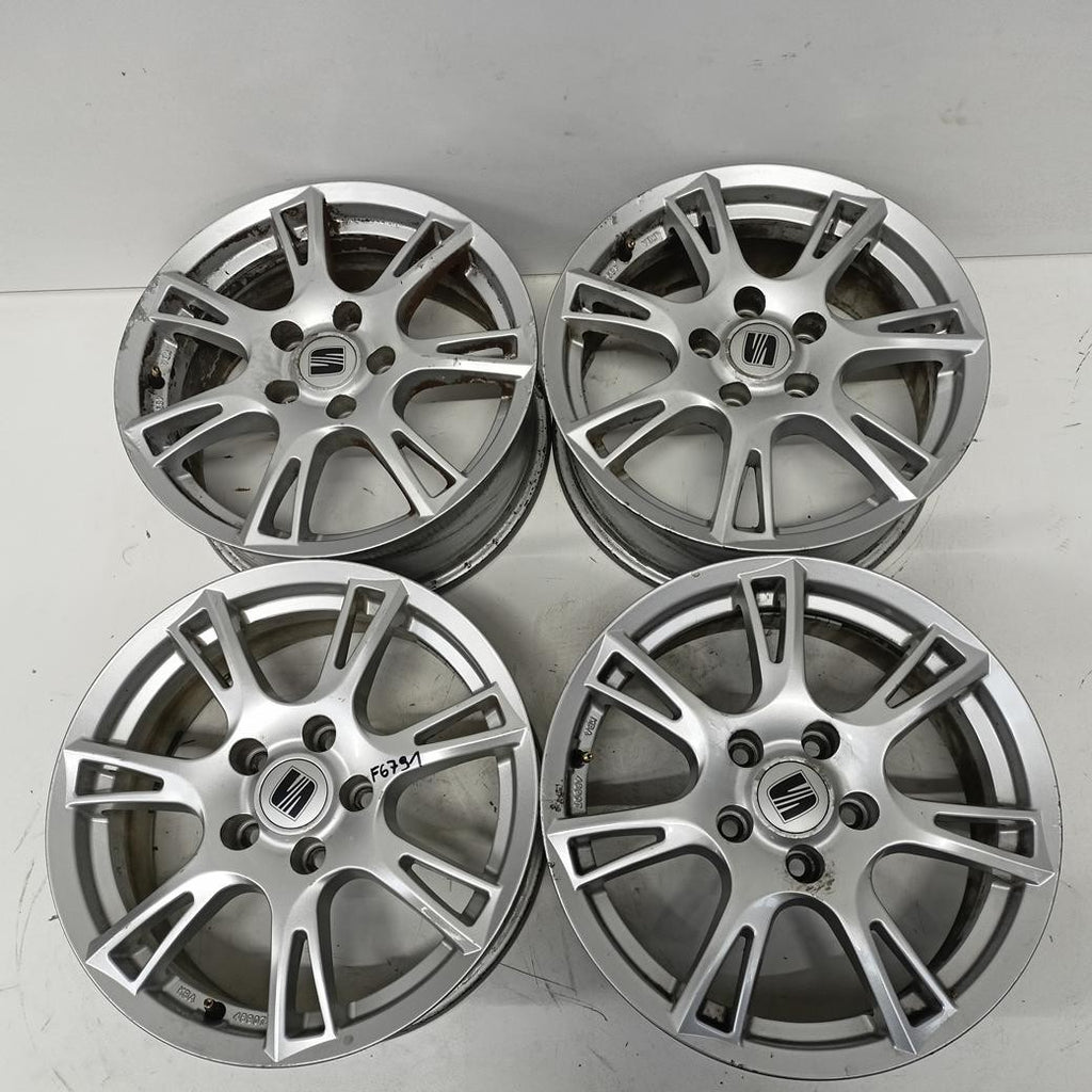4x Alufelge 16 Zoll 6.5" 5x112 33ET Glanz Silber Seat Alhambra Rim Wheel FEL7796622036do