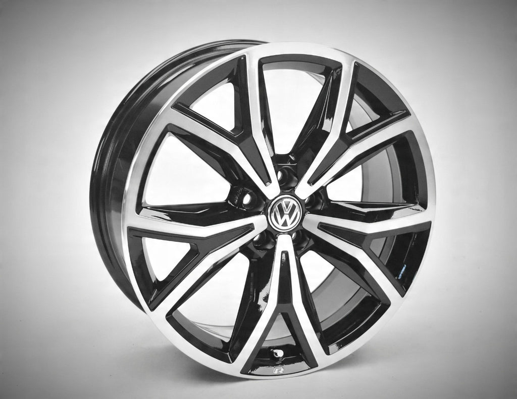 4x Alufelge 18 Zoll 7.0" 5x100 39ET Glanz Schwarz 2GM601025F VW T-Cross Tcross