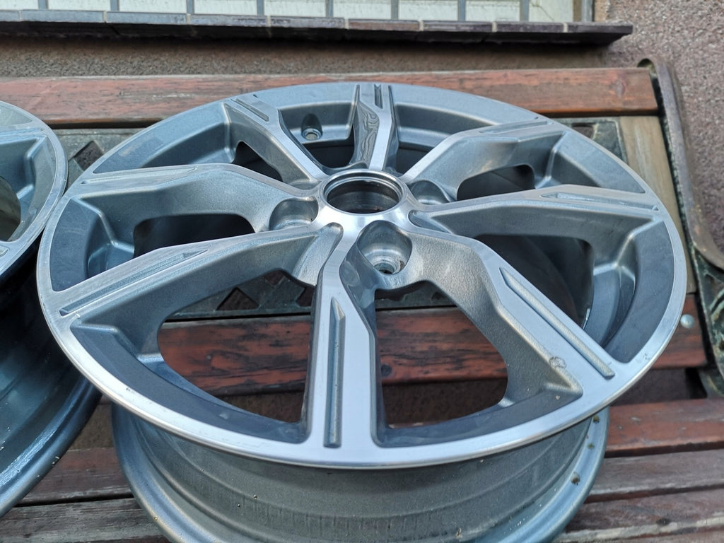 1x Alufelge 15 Zoll 5.5" 4x100 50ET Glanz Grau Mg Rim Wheel