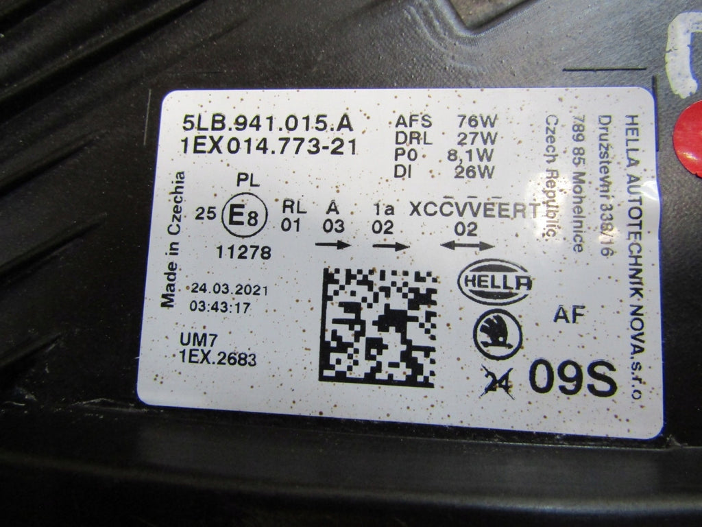 Frontscheinwerfer Skoda Enyaq 5LB941015A LED Links Scheinwerfer Headlight SCH6086070119aj