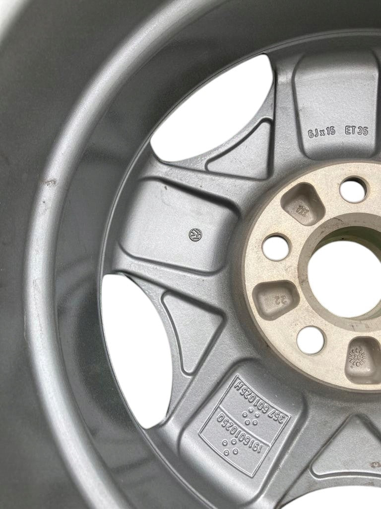 1x Alufelge 15 Zoll 6.0" 5x100 35ET Silber 191601025 VW Golf I Rim Wheel FEL3224835856xg