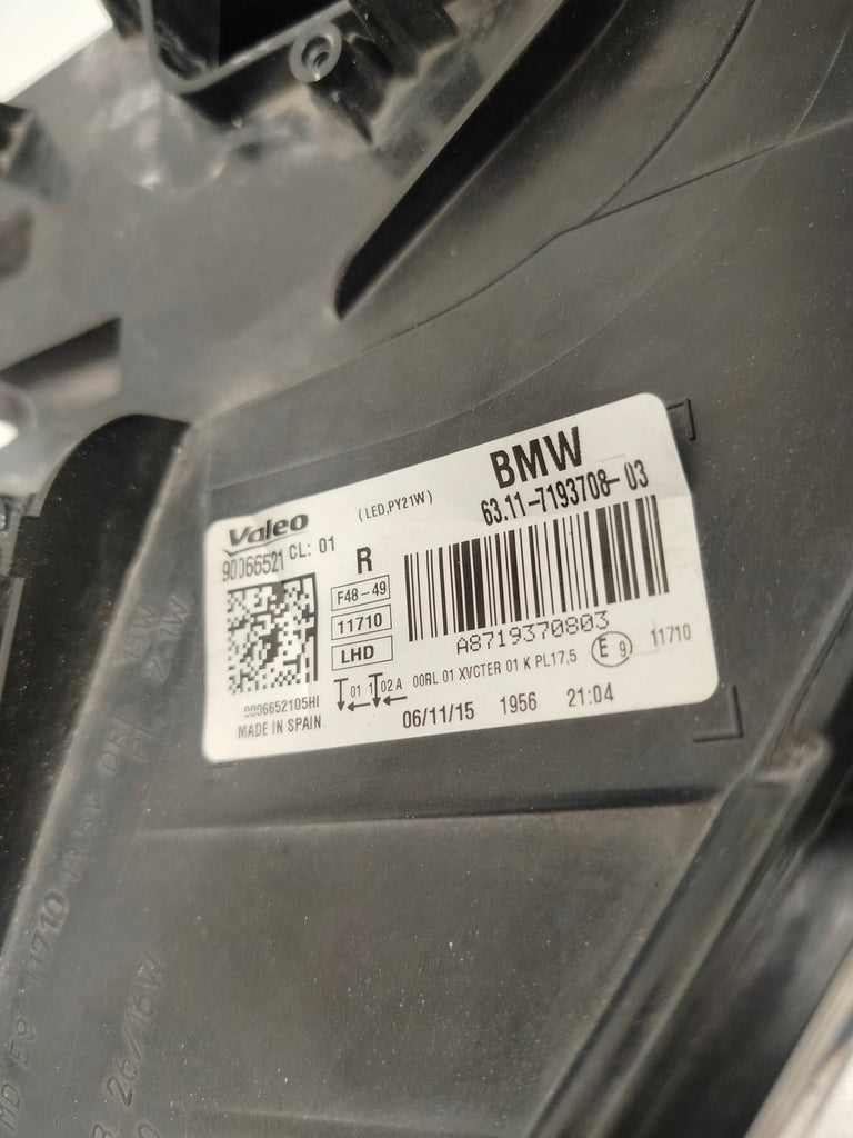 Frontscheinwerfer BMW X1 F48 7193708 Full LED Rechts Scheinwerfer Headlight SCH8388855077sp