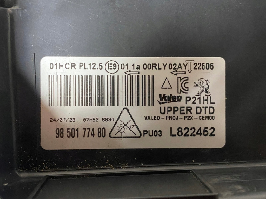 Frontscheinwerfer Peugeot 208 I 9850177480 Full LED Rechts Headlight SCH8161432074gm