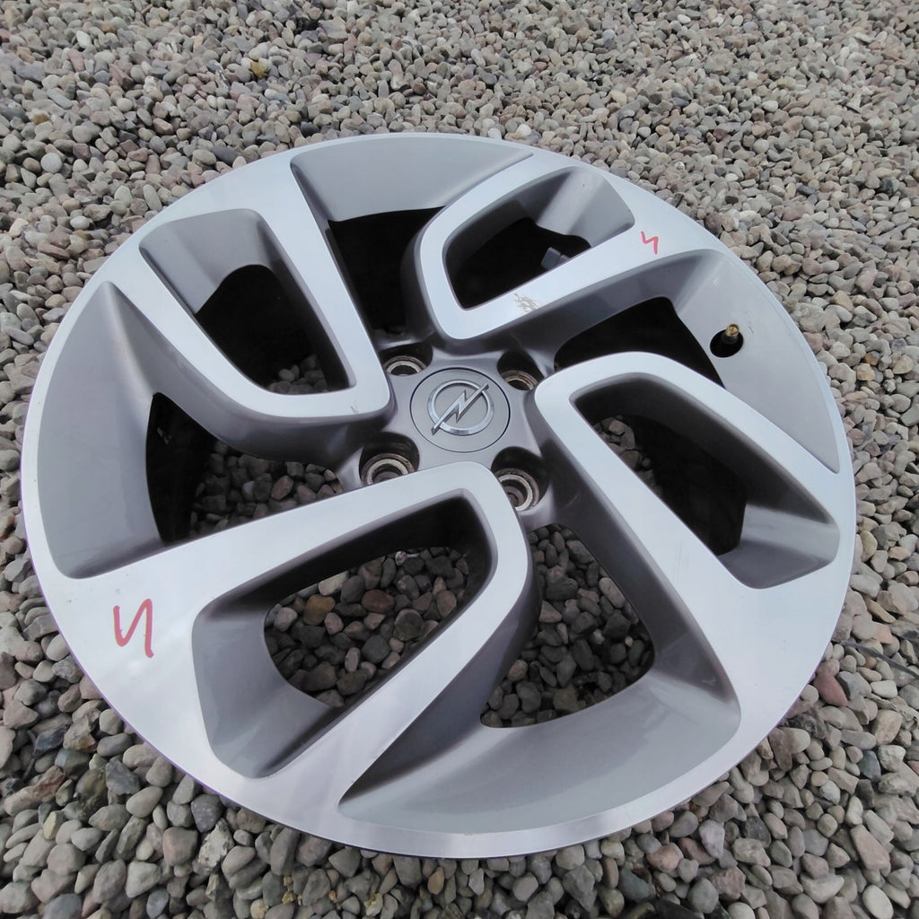 1x Alufelge 16 Zoll 6.5" 4x108 20ET Glanz Silber Opel Crossland X Rim Wheel FEL2734841676dm