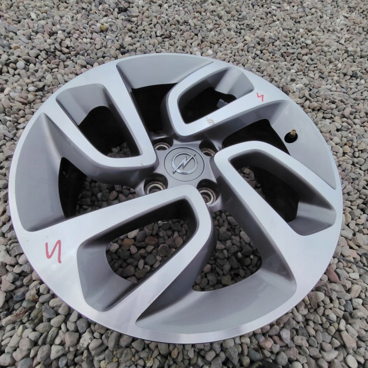 1x Alufelge 16 Zoll 6.5" 4x108 20ET Glanz Silber Opel Crossland X Rim Wheel FEL2734841676dm