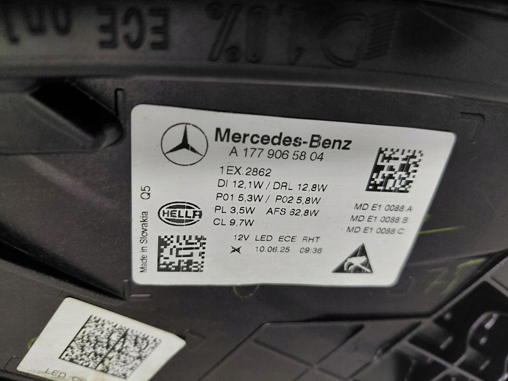 Frontscheinwerfer Mercedes-Benz W177 A1779065804 Rechts Scheinwerfer Headlight SCH7916116806wf