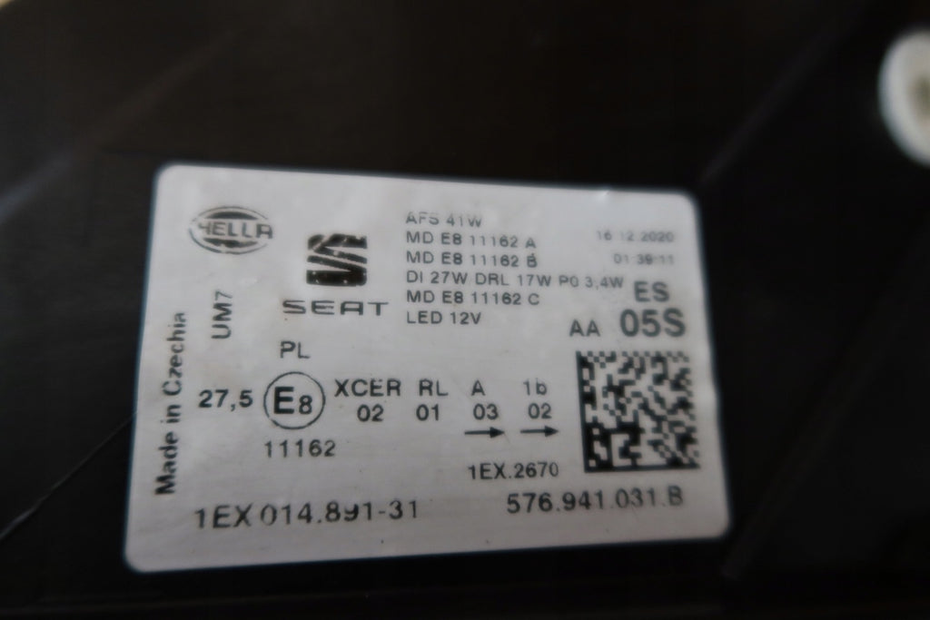 Frontscheinwerfer Seat Ateca 576941031 LED Links Scheinwerfer Headlight