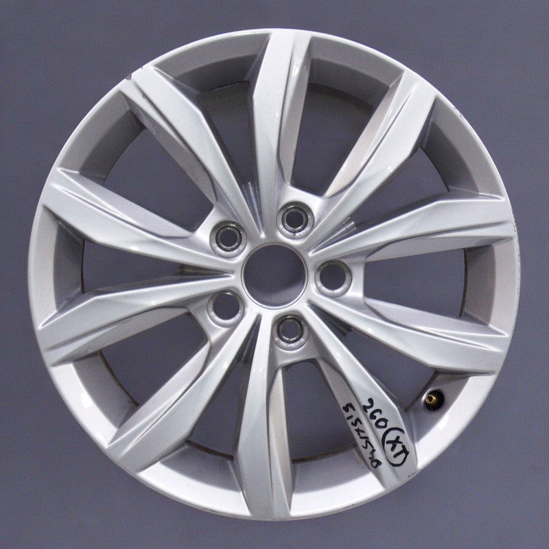 1x Alufelge 15 Zoll 5.5" 5x100 40ET Matt Silber 2G0601025 VW Polo Rim Wheel