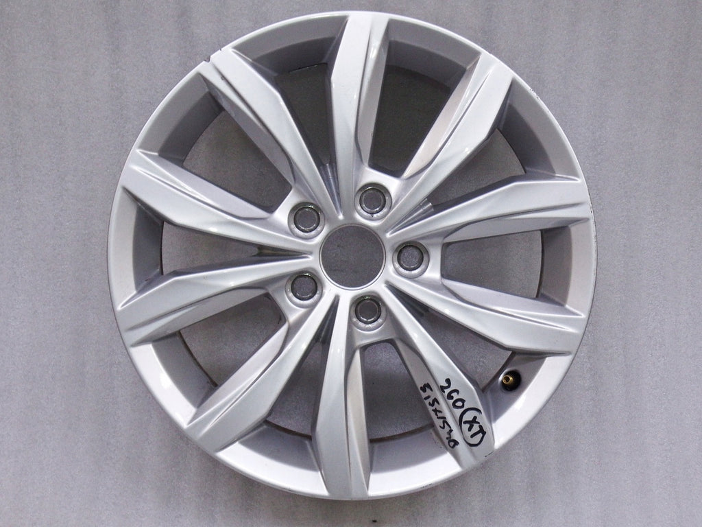 1x Alufelge 15 Zoll 5.5" 5x100 40ET Matt Silber 2G0601025 VW Polo Rim Wheel