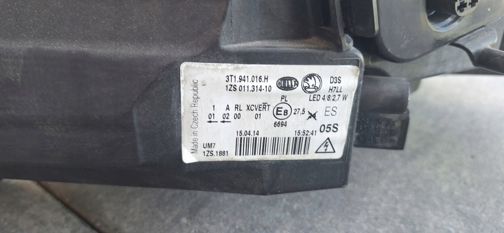 Frontscheinwerfer Skoda Superb II 3T1941016H Rechts Scheinwerfer Headlight SCH5021641554iv